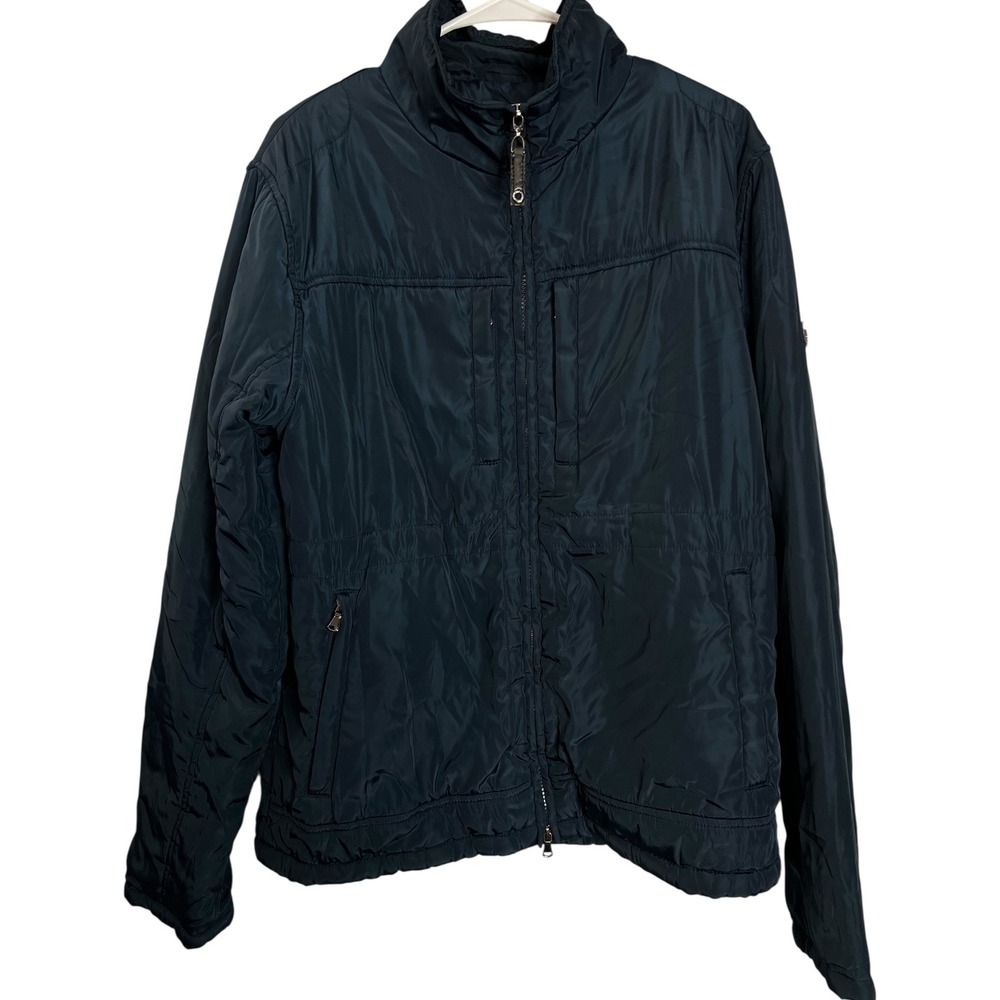 Class Roberto Cavalli Blue Puffer Jacket Mens‎ 52 / USA 42 Tiger Designer L/XL